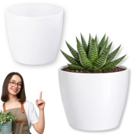 DONICZKA BIAŁA PLASTIKOWA OSŁONA NA DONICZKĘ ŚR. 18CM 3,1L DOM I OGRÓD