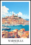 A2 PLAKAT MIASTO MARSYLIA FRANCJA MARSEILLE FRANCE