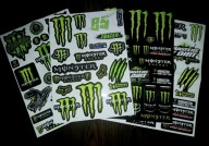Naklejki Monster Energy Fox GoPro Odblaskowe Zestaw 18-26 sztuk Kawasaki