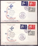 Turcja CEPT Europa koperty FDC 1961 (2) srebrna i złota