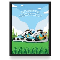 Plakat Nike SB Dunk x “Ben and Jerry's” (Czarna/Biała Ramka)