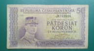 Banknot 50 koron 1945,Czechosłowacja