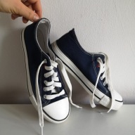 Trampki granatowe basic 37 klasyczne buty damskie (B8)