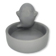 Świecznik TEALIGHT Duch Duszek Ozdoba na HALLOWEEN do Podgrzewacza Szary