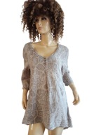 włoska jak lniana tunika z kieszeniami 38