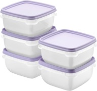 ZESTAW 5 POJEMNIKÓW NA ŻYWNOŚĆ SZCZELNE BPA FREE LUNCH BOX DO PRACY SZKOŁY