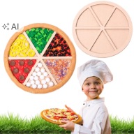 PIZZA ŚREDNIA SENSORYCZNA POMOC WYSYPYWANKA DIY DLA DZIECI EDUKACYJNA