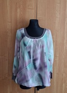 BIBA elegancka luźna damska bluzka z topem/ćwieki 44