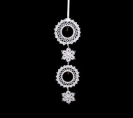 Zawieszka ozdoba na okno szydełkowa 10x33cm (Z159)