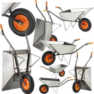 TACZKA BUDOWLANA OGRODOWA SPAWANA STALOWA HIGHER 120 L 210 KG