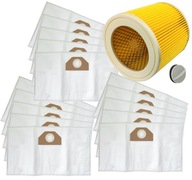 10x WORKI FILTR WZMOCNIONY DO ODKURZACZA KARCHER WD3 200 MV3 WD2 KWD