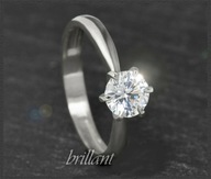 PIERSCIONEK ZARECZYNOWY Z BRYLANTEM 1,02ct NOWY Rozm 54 Top Wesselton-SI3