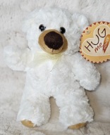 MEGA ZESTAW - UROCZY MIŚ PLUSZOWY MASKOTKA Z KOKARDKĄ BIAŁA KOMPLET 3 SZT.!