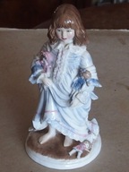 Royal Worcester - dziewczynka z lalkami.