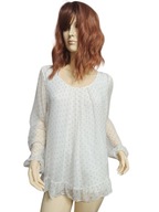 WŁOSKA BLUZKA jedwabna na dzianinie 38/40