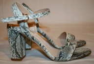 ELEGANCKIE SANDAŁY NA SŁUPKU SNAKE MOTYW SKÓRA WĘŻA PRIMARK ROZ. 38 PIĘKNE!