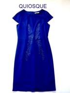 QUIOSQUE GRANATOWA SUKIENKA WIZYTOWA ZDOBIONA 42/44