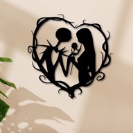 Jack and Sally Nightmare Before Christmas Dekoracja Ścienna Panel Wall Art