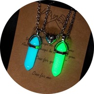 2 x Łańcuszki Przyjaźni Naszyjniki BFF Świecące w ciemności Fluorescencyjne