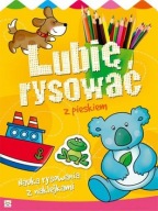 Lubię rysować z pieskiem nauka rysowania naklejki
