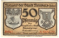 Banknot zastepczy - NEUSALZ - NOWA SOL - 50 Pfennig