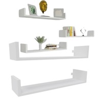 PÓLKA ŚCIENNA WISZĄCA DO SALONU ZESTAW 2 PÓŁEK NA KSIĄŻKI 2X80CM BIAŁY MAT