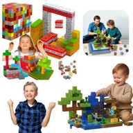 KLOCKI MAGNETYCZNE MINECRAFT MAINCRAFT SZCZESCIANY 184 SZT DUZE BLOKI 3D