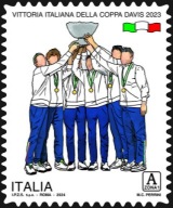 Włochy 2024 Znaczek 4631 ** sport tenis puchar Davisa