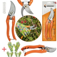 SEKATOR OGRODOWY DO ROŚLIN RĘCZNY VERGIONIC PROFESJONALNY + RĘKAWICE ZESTAW