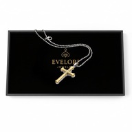 Złoty Naszyjnik KRZYŻ Dominika Toretto STAL Cyrkonie