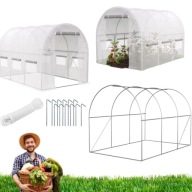 FOLIA NA TUNEL FOLIOWY OGRODOWY SZKLARNIA DO ROŚLIN FOLIAK UV-4 3x2x2m 6m2