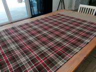 BAWEŁNIANA FLANELOWA ZASŁONA KRATA FOLK COUNTRY BOHO 113 x 214 nr.2