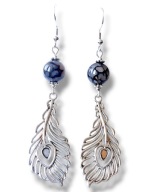 AW37 Kolczyki kamienie AGAT WĘŻOWY