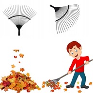 Grabie sprężynowe 22-zębne solidne, metalowe do liści