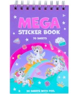 KSIĄŻECZKA Z NAKLEJKAMI Mega Sticker Book Naklejki JEDNOROŻCE 70 Arkuszy