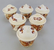 Fajans Koło - Puszki do przystawek zestaw 6 szt.