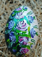 Pisanki ręcznie malowane wydmuszki gęsie wielkanocne decoracja wielkanocna