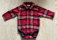 next body z długim rękawem koszulowe w kratkę 6-9 miesięcy 74 cm