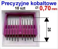 Wiertła 0,7 mm KOBALTOWE precyzyjne Niemieckie GUHRING 10 szt