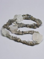 Unikalny naszyjnik z labradorytu i białego kwarcu