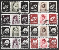 *ROCZNIK 1948 Fi 485-88 + Pw 1-10 kas. GRUŹLICA trójki d / mostki - komplet