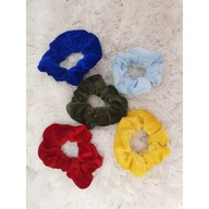 ZESTAW GUMEK SCRUNCHIES SCRUNCHIE WELUR WELUROWE miękkie wizytowe impreza
