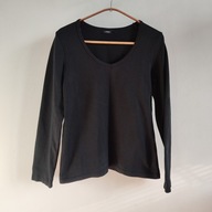 Czarny longsleeve top bluzka Lindex 38 bawełna 100% basic (041)