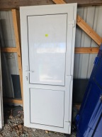 DRZWI Zewnętrzne Plastikowe PCV Pełne Wejściowe 86x204cm Białe