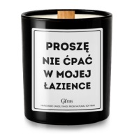 Świeca Sojowa Śmieszny Prezent "PROSZĘ NIE ĆPAĆ W ŁAZIENCE" DLA KOLEGI 40H
