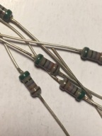 6x Rezystor 127 Ohm, 0,5%, 0,25 W