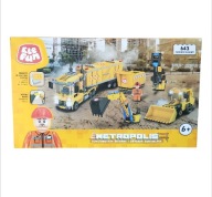 Klocki METROPOLIS CONSTRUCTION BRIGADE 643 el. Elefun Pojazdy Budowlane 6+