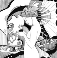 Obraz AKT rysumek neosecesja nr320