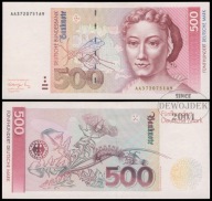 BNA - NIEMCY RFN 500 Marek 1991 AA 3720751 A9 # P43a # BARDZO RZADKI # XF-