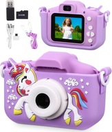 APARAT DLA DZIECI 1080 P EKRAN 2,0 CALA 64GB UNICORN FIOLETOWY
